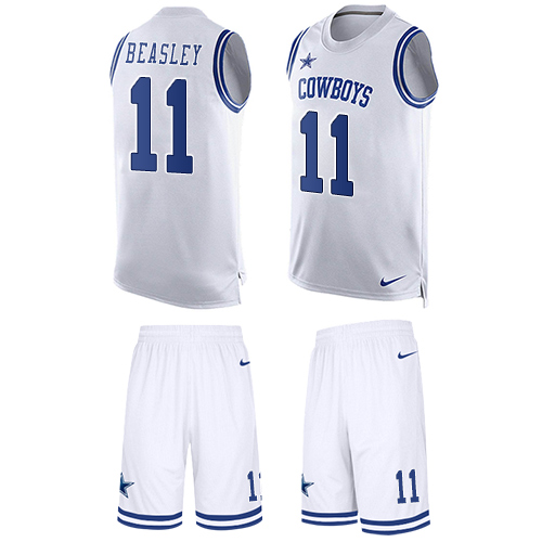 Nike Cowboys #11 Cole Beasley White Men's Stitched NFL Limited Tank Top Suit Jersey
